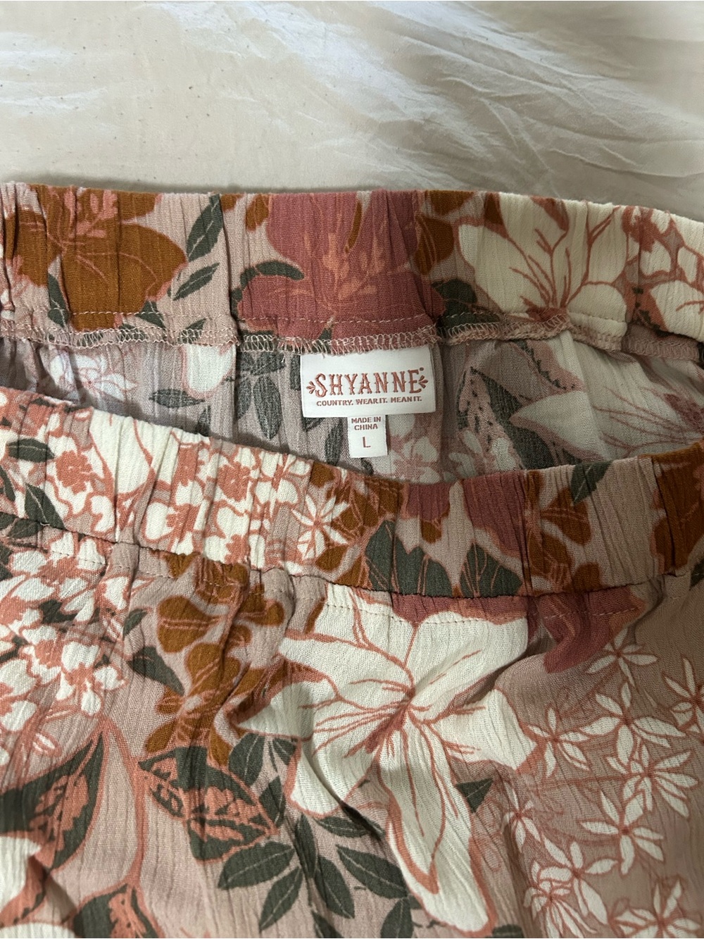 Shyanne Floral Elastic Waist Midi Skirt - Pink, Rust, Olive